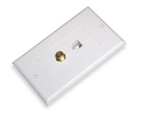 Plaque Mural RJ12 + câble - AV132 North A Electonics AV132 - Plaque Mural