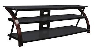Meuble de télé bois et verre 3 étages large Sonora S53V - Meubles de télévision