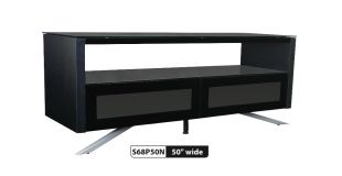 Meuble sur patte à 2 étages avec compartiments fermés Sonora S68P50N - Meubles de télévision
